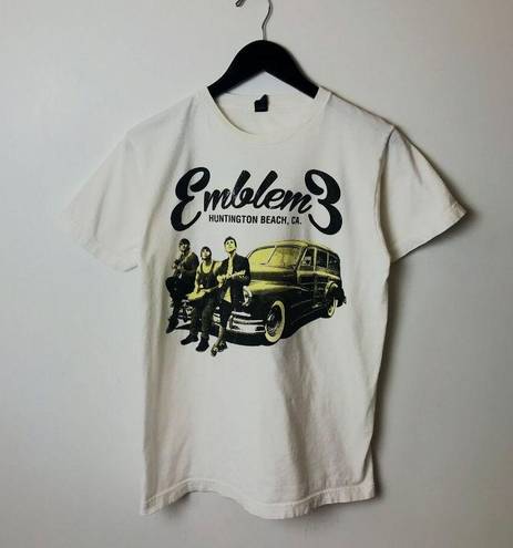 Tultex 2014 Emblem3 Graphic Tee White Small S T Shirt