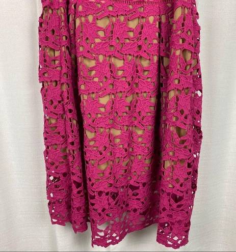 City Chic  Shocking Pink So Fancy Crochet Lace Dress Sz.XL(22) NWT