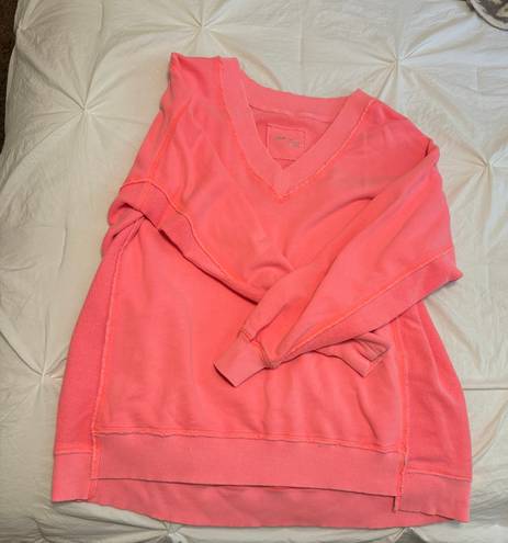 Aerie Coral VNeck Sweater