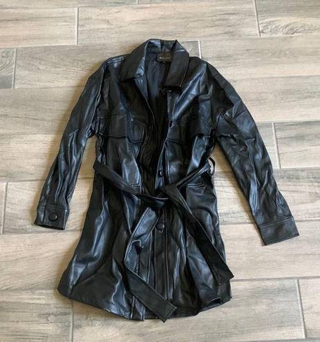 Line and Dot  faux leather jacket