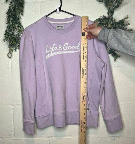 Life is Good  | women light purple crewneck pullover