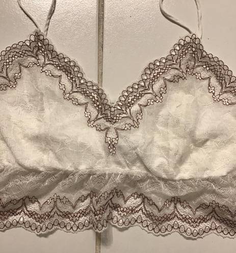 ZARA Lace Bralette White Size M