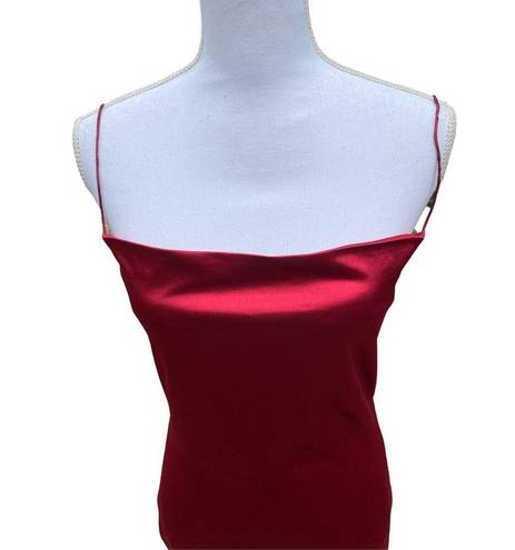 Zaful  Slip Dress Slip Cowl Neck Red Women's Size Medium