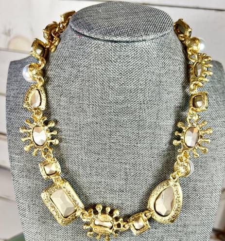 Oscar de la Renta  Embellished Crystal & Pearl Necklace