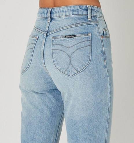 Rolla's  Classic Straight High Rise Regular Fit Jean In Vanessa Blue Wash