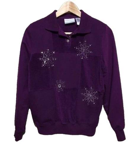 Alfred Dunner Petite  embellished sweatshirt size SP