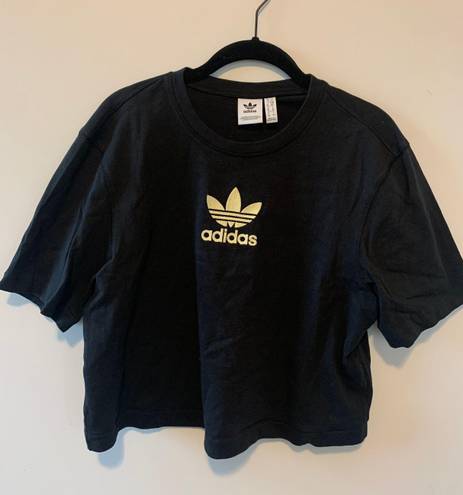 Adidas Black Cropped Tee