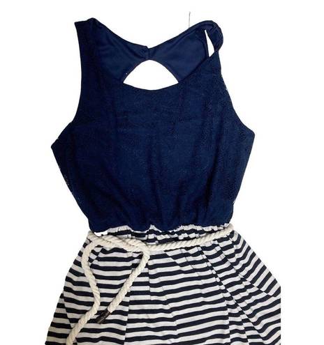 Delia's Vintage Delia’s Nautical Sailor Sleeveless Stripes Dress Size Medium Juniors