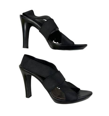 DKNY  - Kiana Elastic Strap Sandals in Black