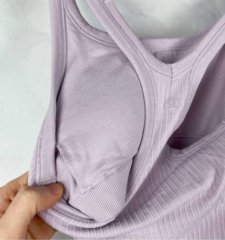 Lululemon Athletica Ebb to Street Ribbed Stretch Racerback Tank Top Lavender 2