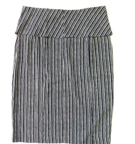 MM.LaFleur NWT  Montgomery in Navy Ivory Thick Stripe Pencil Skirt 12