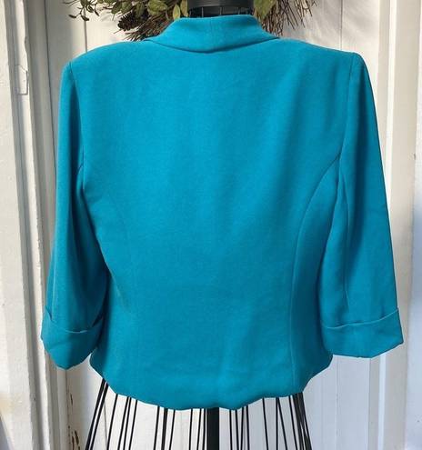 Alberto Makali  Caribbean Blue open front blazer size medium