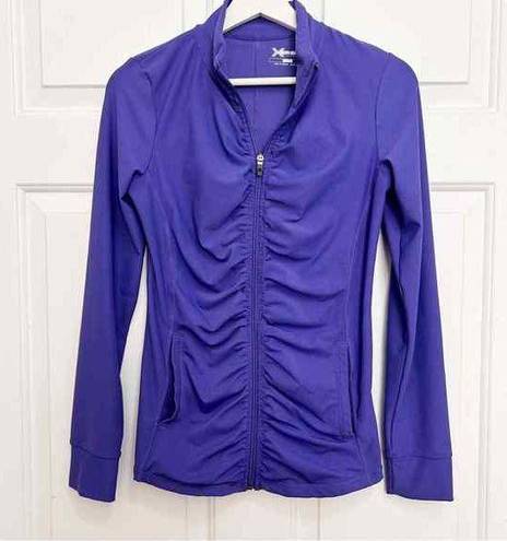 Xersion  Peformance Wear Ruched Gathered Front Jacket * XS * Purple