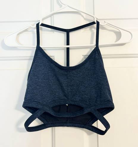 Free People Movement Infinity Strappy T-Back Sports Bra Navy Blue Extra Small