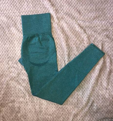 Forest Green Seamless Contouring Leggings Size XS