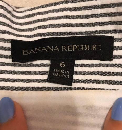 Banana Republic Seer Sucker Dress Blue Size 6