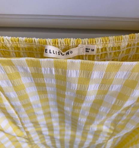 Yellow Gingham Dress Size M