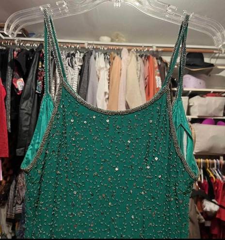 Sean Collection Green Beaded Sequin Gown By 