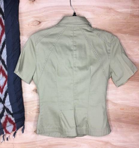 DKNY  Jeans Military Green Button Front Shirt