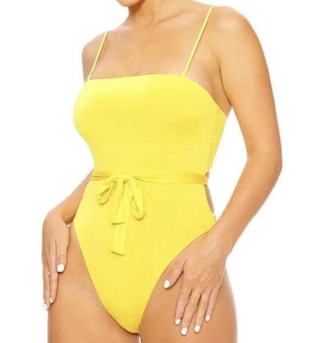 Naked Wardrobe  Swim Canary Yellow One Piece - Small