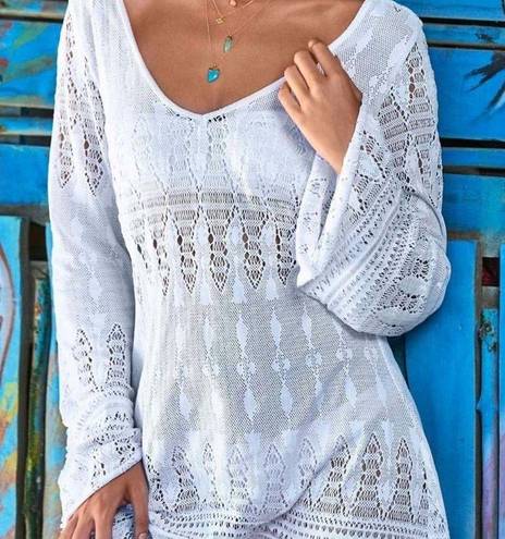 PilyQ Water Lily Bella Crochet Tunic/Swim Coverup