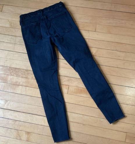 Mother Looker Ankle Fray Jeans Guilty as Sin Size 28