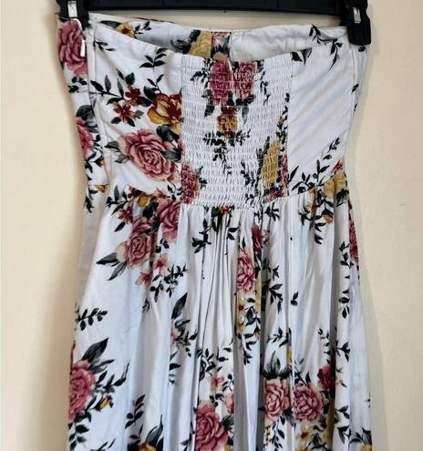 American Eagle  maxi dress floral corset woman’s small strapless