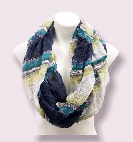 Big Buddha  Crinkled Infinity Scarf Multicolored