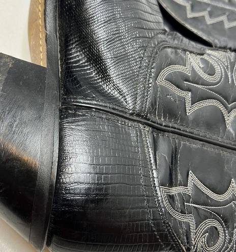 Laredo Black Leather Cowboy Western Boots