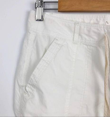 Lou & grey NWOT  White Neutral Tampered Cotton Drawstring Pants Size 4 Coastal