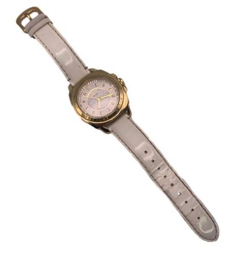 Coach  Boyfriend Gold-tone Patent Leather Ladies Wristlet Watch