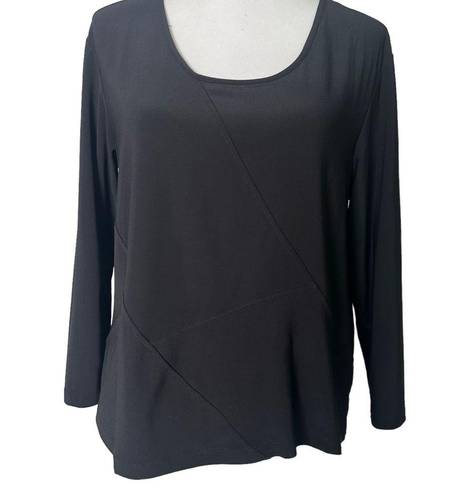 Habitat  Clothes To Live In Black Blouse Stretch Long Sleeve Top Women's Size S