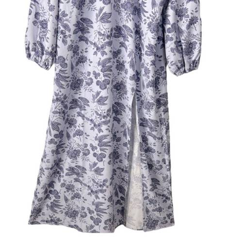 Hill House  the Simone Dress lilac Tonal Floral Long Sleeve Maxi XS NWT