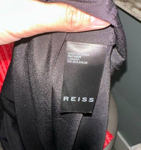 Reiss  women’s black satin and lace mini slip dress size 10