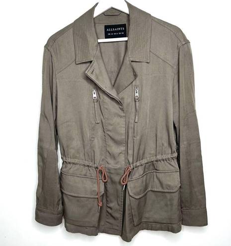 All saints Amaris Jacket Olive Green Size 6