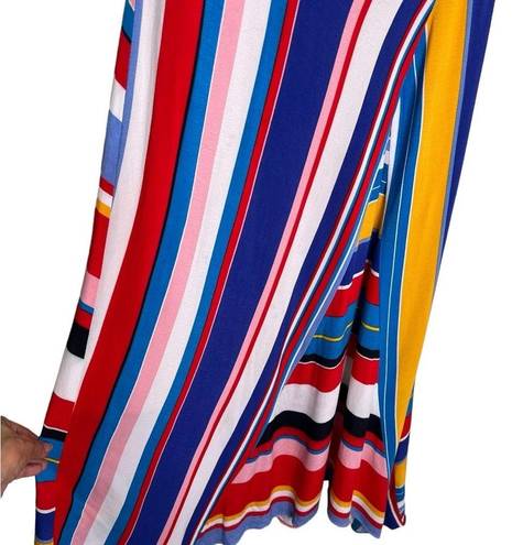 Tracy Reese  x Anthropologie Multicolored Seaside Striped Midi Dress Size 10P