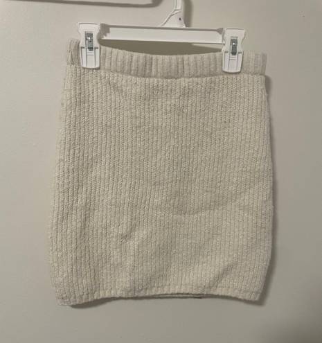 Target White/Cream Soft Knit Mini Skirt