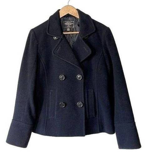 American Eagle  Outfitters Pea Coat Navy Wool Blend Medium