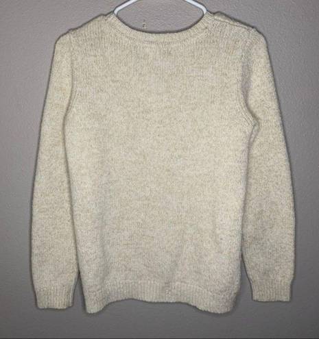 Tommy Hilfiger  neutral chunky knit crewneck sweater women’s size medium