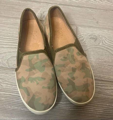 Joie  Huxley leather camo slip on sneakers