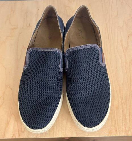 Olukai  Pehuea Navy Perforated Slip On Shoes SZ W10