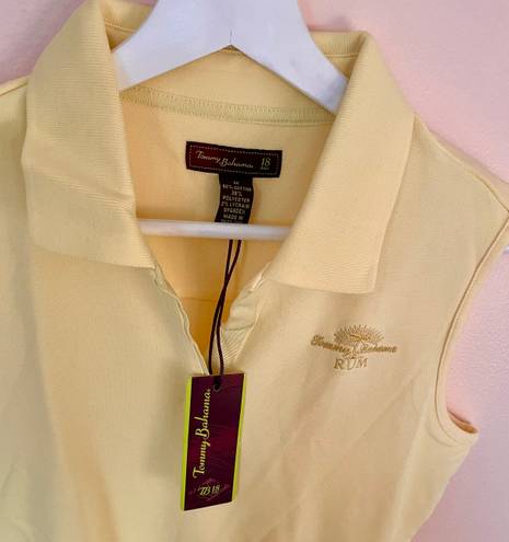 Tommy Bahama NWT  Rum Pastel Yellow Golf Tank Top Size Medium