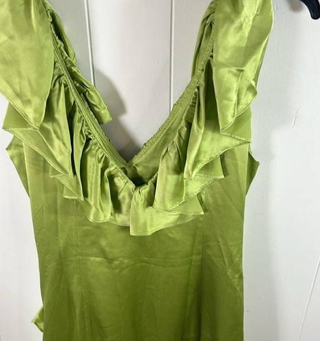 Cinq à Sept NWT CINQ A SEPT Women's Petunya Silk Prickly V-Neckline Pear Mini Dress Size 10