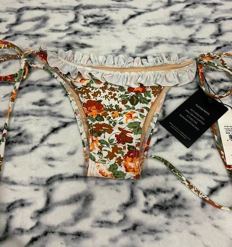 Faithfull the Brand Faithful The Brand Fontaine Bikini Floral- Apricot Sz Small . 