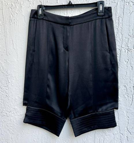 Emporio Armani   Ready-To-Wear Silk Balloon Shorts Black Womens Size IT 40 / US 4