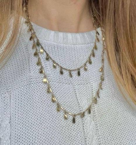 American Vintage Vintage “Mercie” Gold Tone Chain Necklace Extra Long Leaf Detail Bohemian Classic Chunky Gold Chain Jewelry