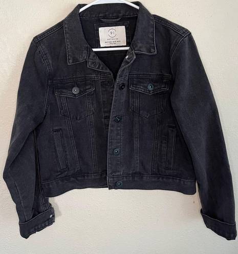 Cotton On Cropped Black Denim Jacket