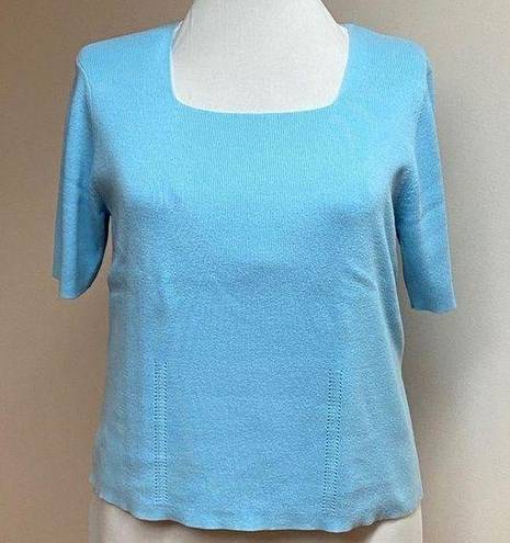 Dress Barn  Blue Short Sleeve Sweater