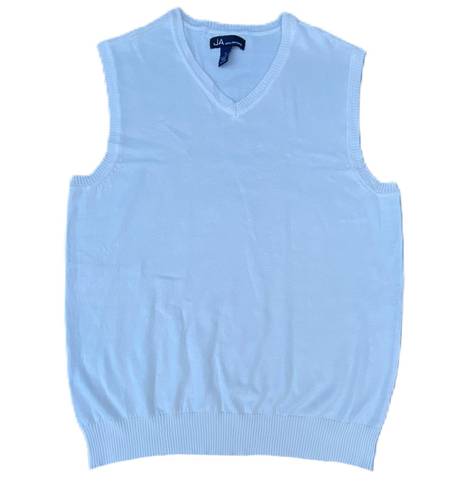 John Ashford White Vest Sweater