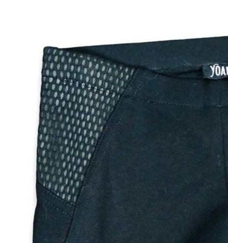 Yoana Baraschi  Black Exercise Mesh Athletic Leggings Sport Black XS.